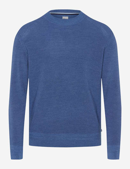 圓領長袖套頭毛衣