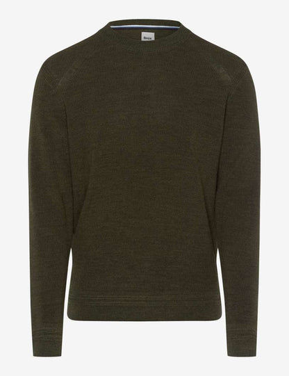 圓領長袖套頭毛衣