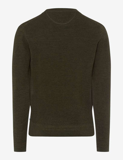 圓領長袖套頭毛衣