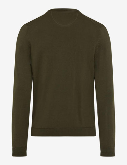 圓領長袖套頭毛衣