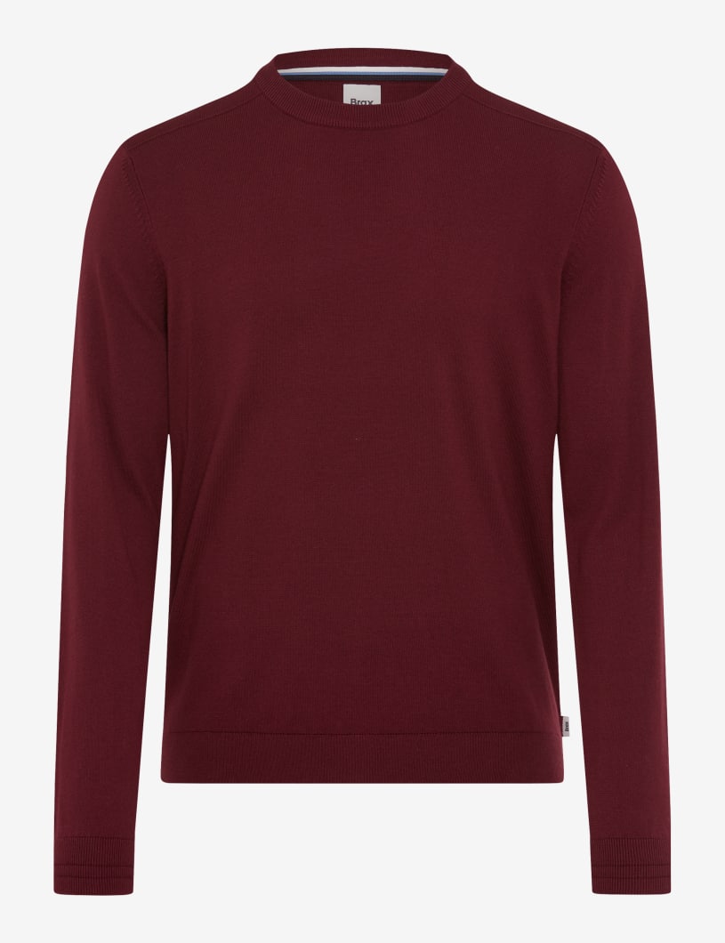 圓領長袖套頭毛衣