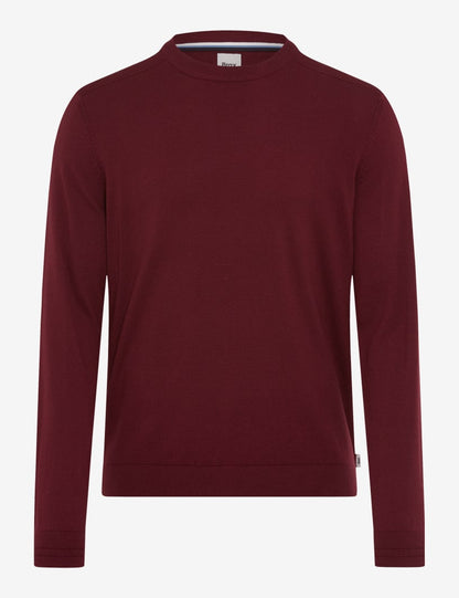 圓領長袖套頭毛衣