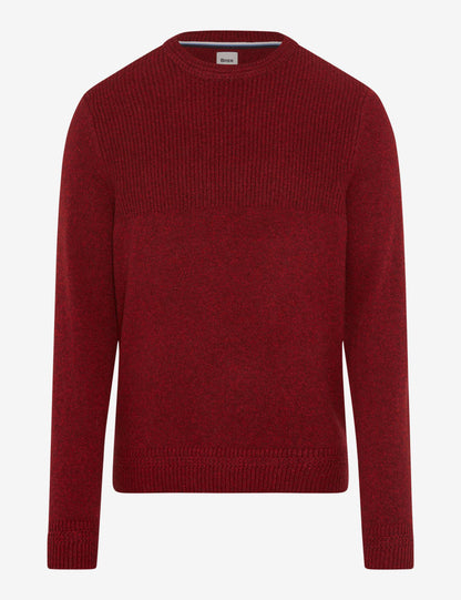 圓領長袖針織套頭衫