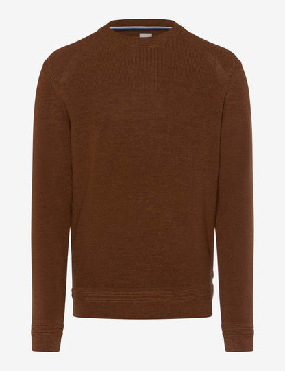 圓領長袖套頭毛衣