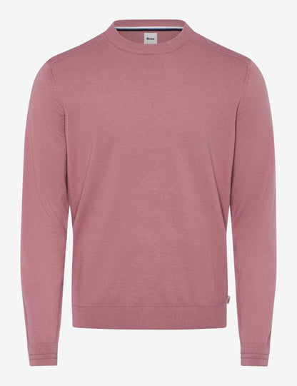 圓領長袖套頭毛衣