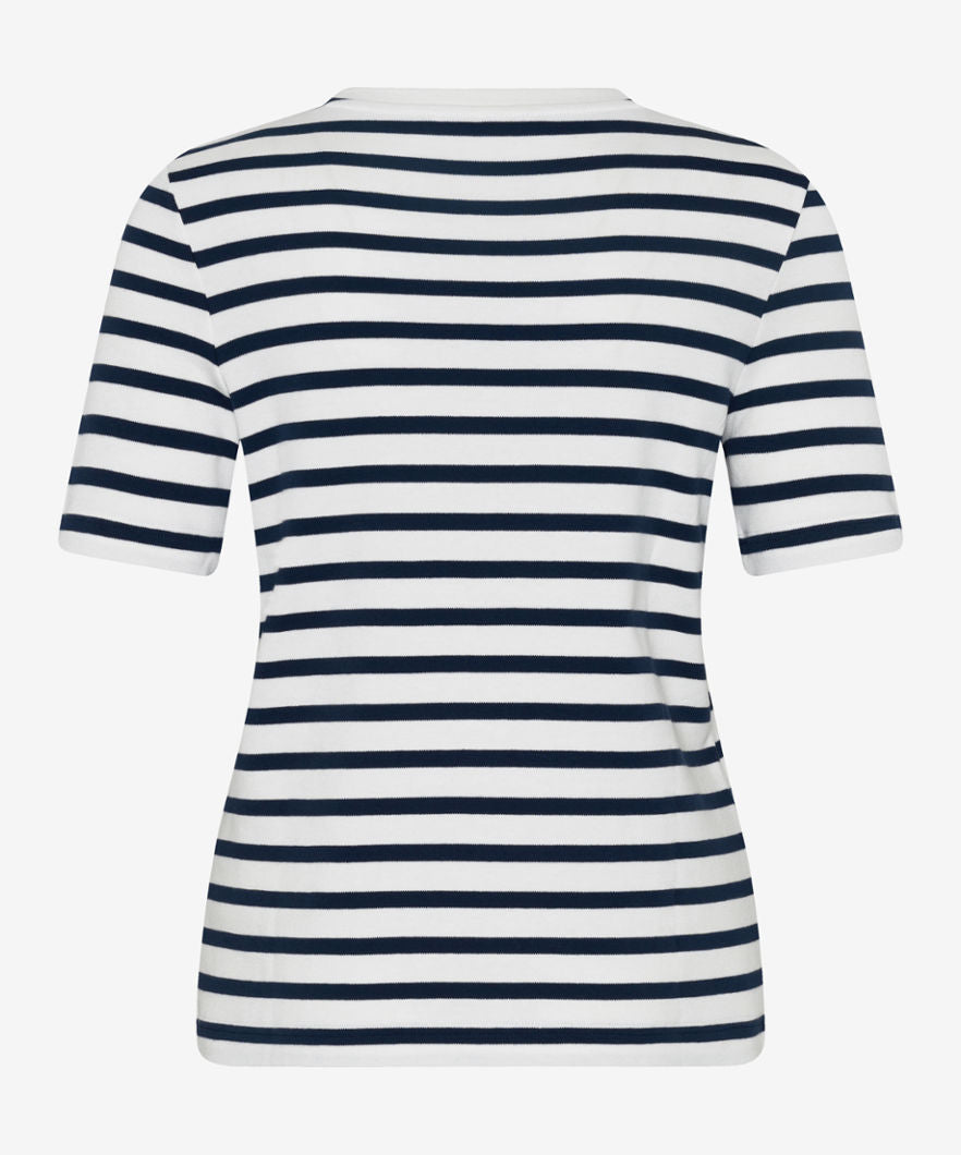 圓領短袖條紋T恤
