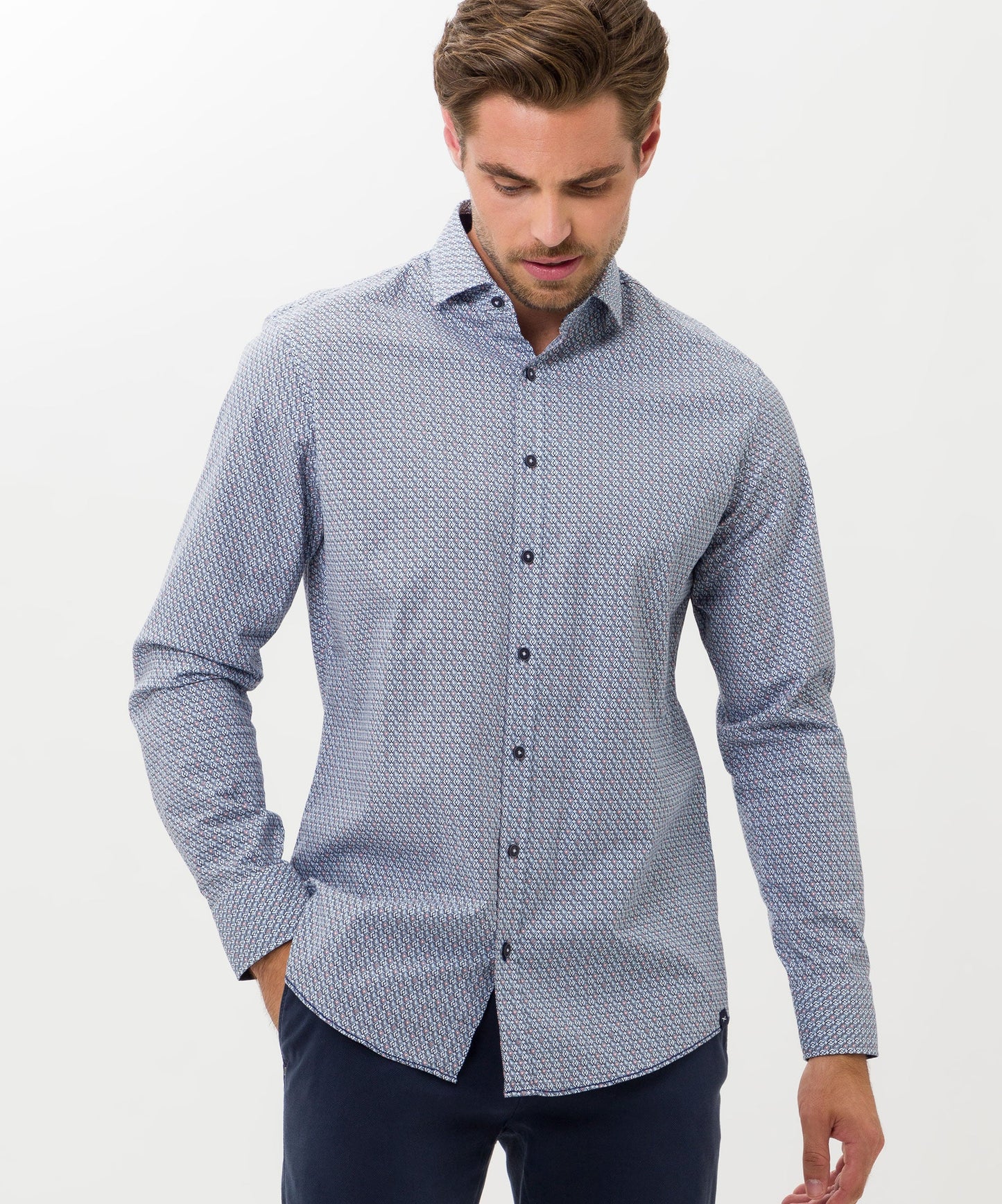 Hi-FLEX Shirt with Fashionable Minimal Pattern