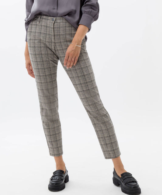 錐形窄腳格紋長褲