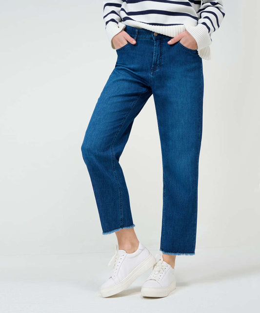 Five-pocket Jeans with Cropped Silhouette
