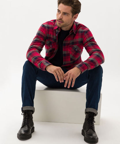 彈力直筒男式牛仔褲